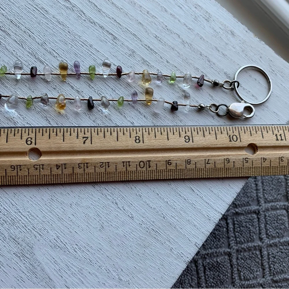 Eyeglass Necklace with Multicolor Beads and Front Clasp